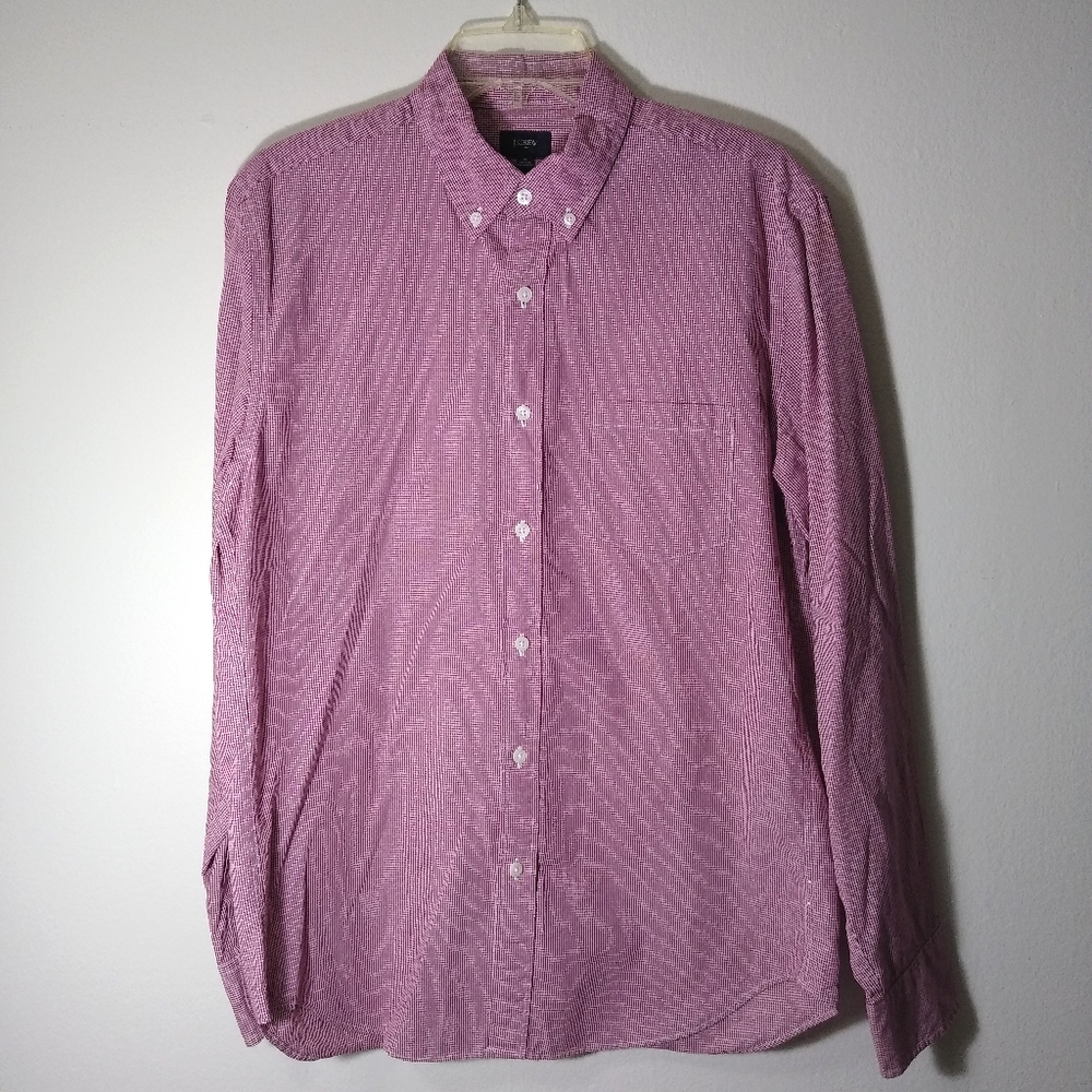 J crew factory plaid long sleeve button up shirt